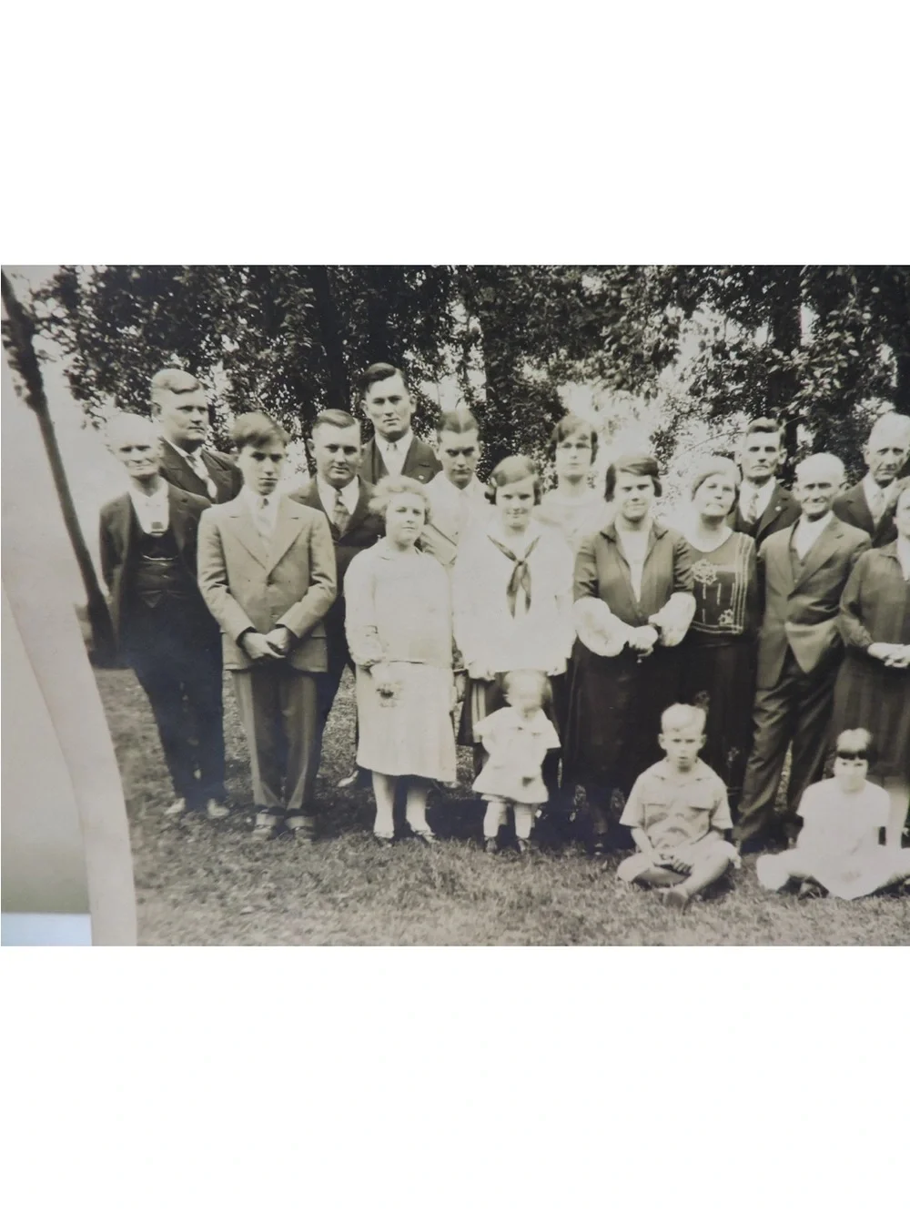 Antique Family Reunion Photo Large 8 x 10  Original Reunion of Family